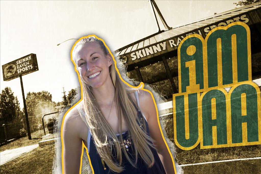 Emma Bohman, a UAA alumna working at Skinny Raven Sports